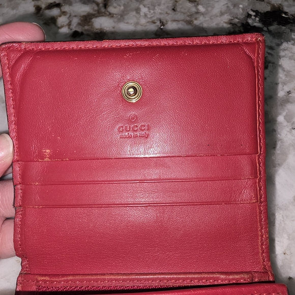 Gucci Beige Cherry Print Women's Wallet - Picture 8 of 12